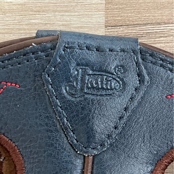 Justin Boots Brown and Blue Leather Boots - Picture 7 of 9